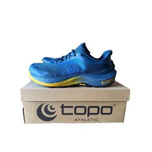 Topo Athletic M-MTN Racer 4 Navy Orange 10.5 Men’s Vibram Zipfoam Shoes